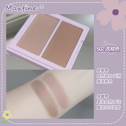 MAXFINE သည် နှစ်ရောင်သုံးဖက်မြင် contouring palette၊ ဖုံမှုန့်နှင့် နူးညံ့သောနှာခေါင်းအရိပ်၊ ဖယ်ရှားခြင်းမရှိသောမိတ်ကပ် concealer၊ ကြာရှည်ခံသောရေစိုခံလက်ကား၊ 