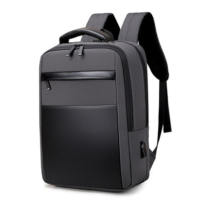 Kabinu business computer bag commuter computer backpack Oxford cloth stitching USB charging backpack waterproof bag 