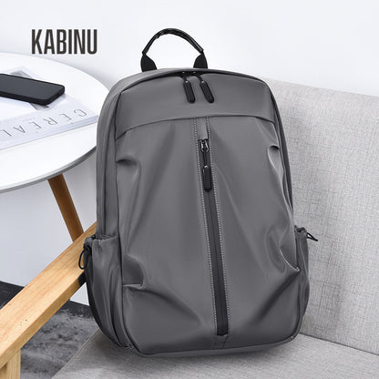 Kabinu new casual backpack 2021 Korean solid color washed business commuter computer backpack men's trendy student bag 