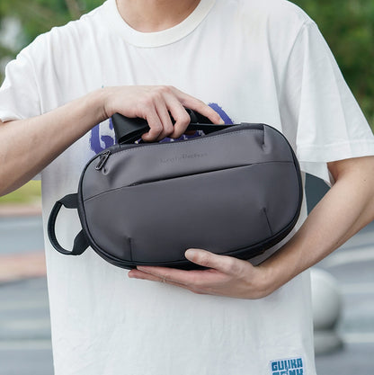 Men's Chest Bag Messenger Bag Large Capacity USB Fast Charging Messenger Sports Chest Bag Men's Messenger Chest Bag