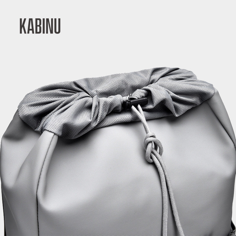 Kabinu casual backpack, business computer bag, water-repellent film, solid color, middle school student school bag, backpack 