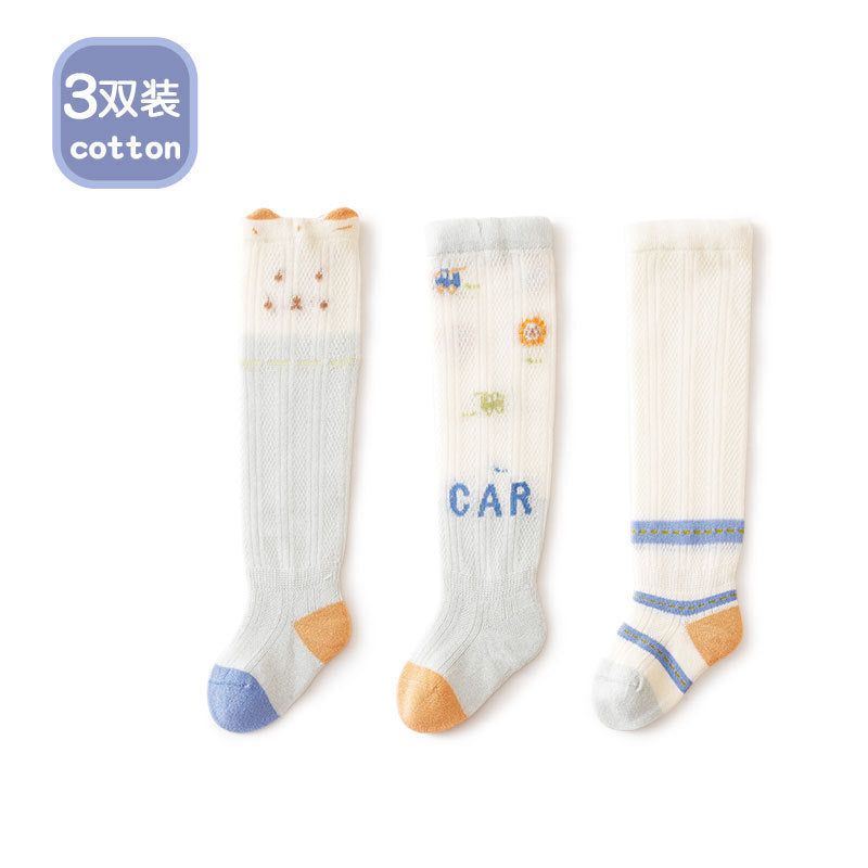 Baby socks summer over-the-knee stockings mesh socks thin anti-mosquito socks type a baby socks newborn loose mouth 