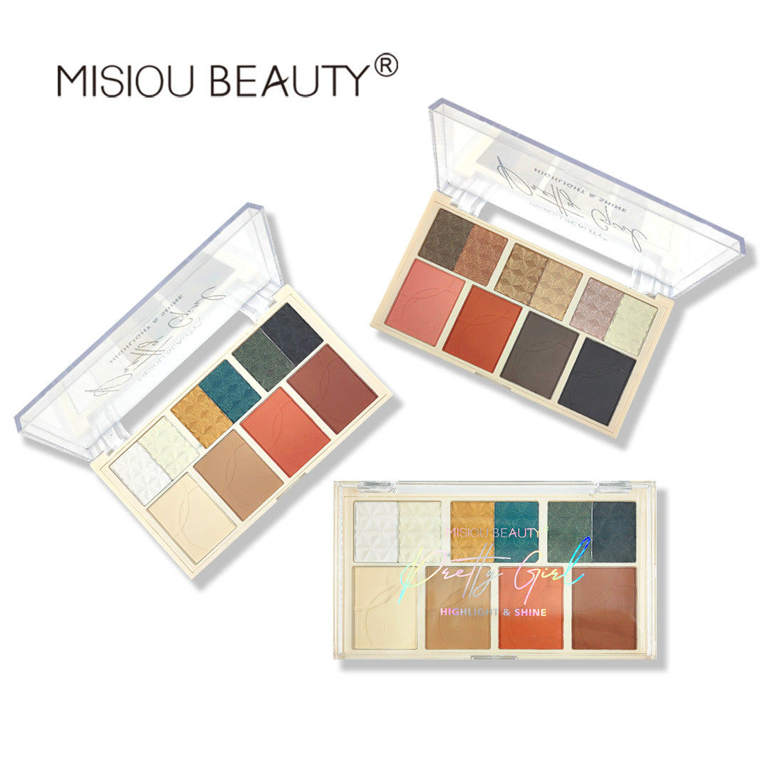 MISIOU BEAUTY cross-border makeup ten-color earth-tone eyeshadow palette wholesale new eyeshadow 