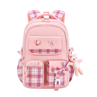 Children's elementary school schoolbag female models cartoon cute large capacity lightening girls primary school schoolbag backpack wholesale 