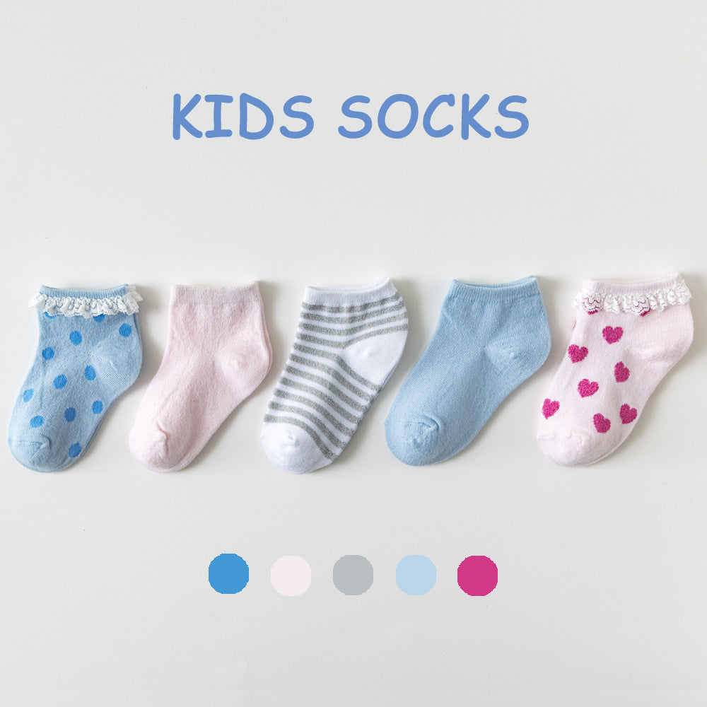 2023 Summer Children's Socks Thin Breathable Socks for Boys and Girls 3-9 Years Old Children's Boat Socks Invisible Short Style Wholesale Manufacturer 