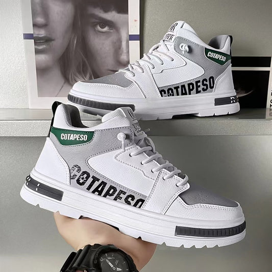 Men's sneakers in the autumn of 2023 new men's sports casual heightened shoes small white shoes student leather shoes all-match trendy shoes 