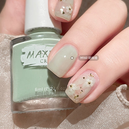 Maxfine water-based nail polish can be peeled off without baking, naturally quick-drying, not easy to fade, long-lasting and bright, one piece drop shipping 