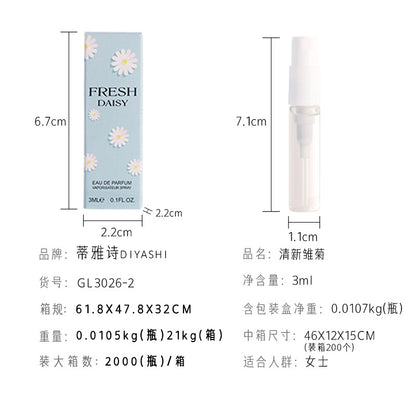 Internet celebrity with the same fragrance 3ml trial perfume women's perfume q version test tube perfume sample wholesale replacement for big-name perfume 