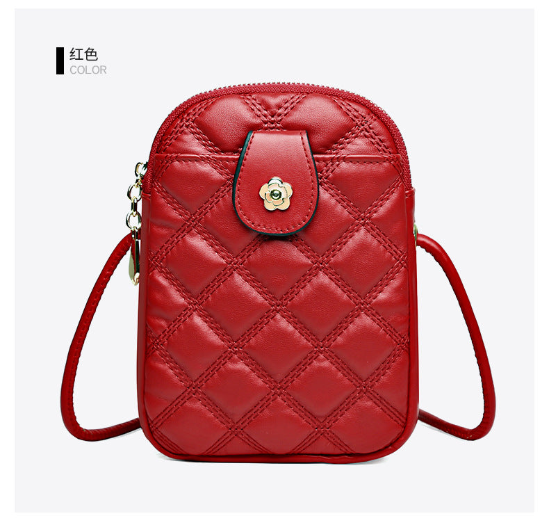 Cross-border rhombus women's bag 2023 new mobile phone bag fashion trend mini shoulder bag crossbody bag women's wholesale 