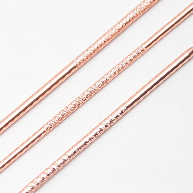 Spot double-headed acne needle 4-piece set rose gold ဝက်ခြံဆေး ဝက်ခြံ ဆေးထိုးအပ် ဝက်ခြံဖယ်ရှားရေး ဆဲလ်ကလစ် လက်ကား 