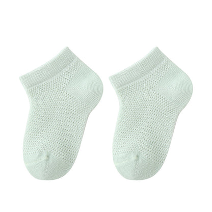 24 baby socks summer thin mesh socks short tube baby socks A type boneless loose solid color cotton socks