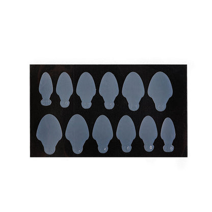 Silicone extension nail film 12 pieces French nail art crystal nail film mold-free frosting paperless extension glue 