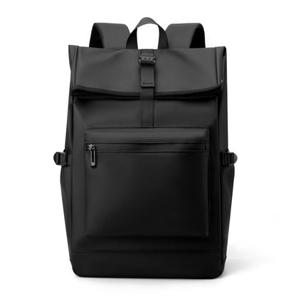 Kabinu casual backpack new business computer backpack simple middle school student school bag leather film waterproof 