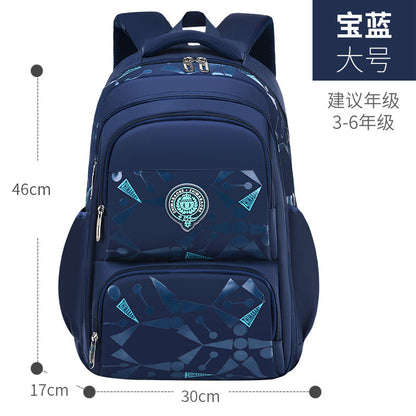 2023 Explosive Style Spine Protector Breathable Printing Waterproof Large Capacity Korean Leisure School Bags for Boys and Children Primary School Students Wholesale 