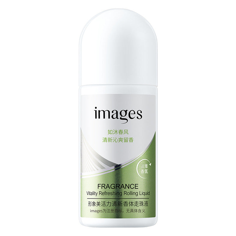 Beautiful image, energetic fresh deodorant roll-on liquid, refreshing and smooth antiperspirant and replenishing fragrance, gentle body cleansing antiperspirant 