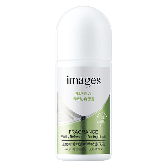 Beautiful image, energetic fresh deodorant roll-on liquid, refreshing and smooth antiperspirant and replenishing fragrance, gentle body cleansing antiperspirant 