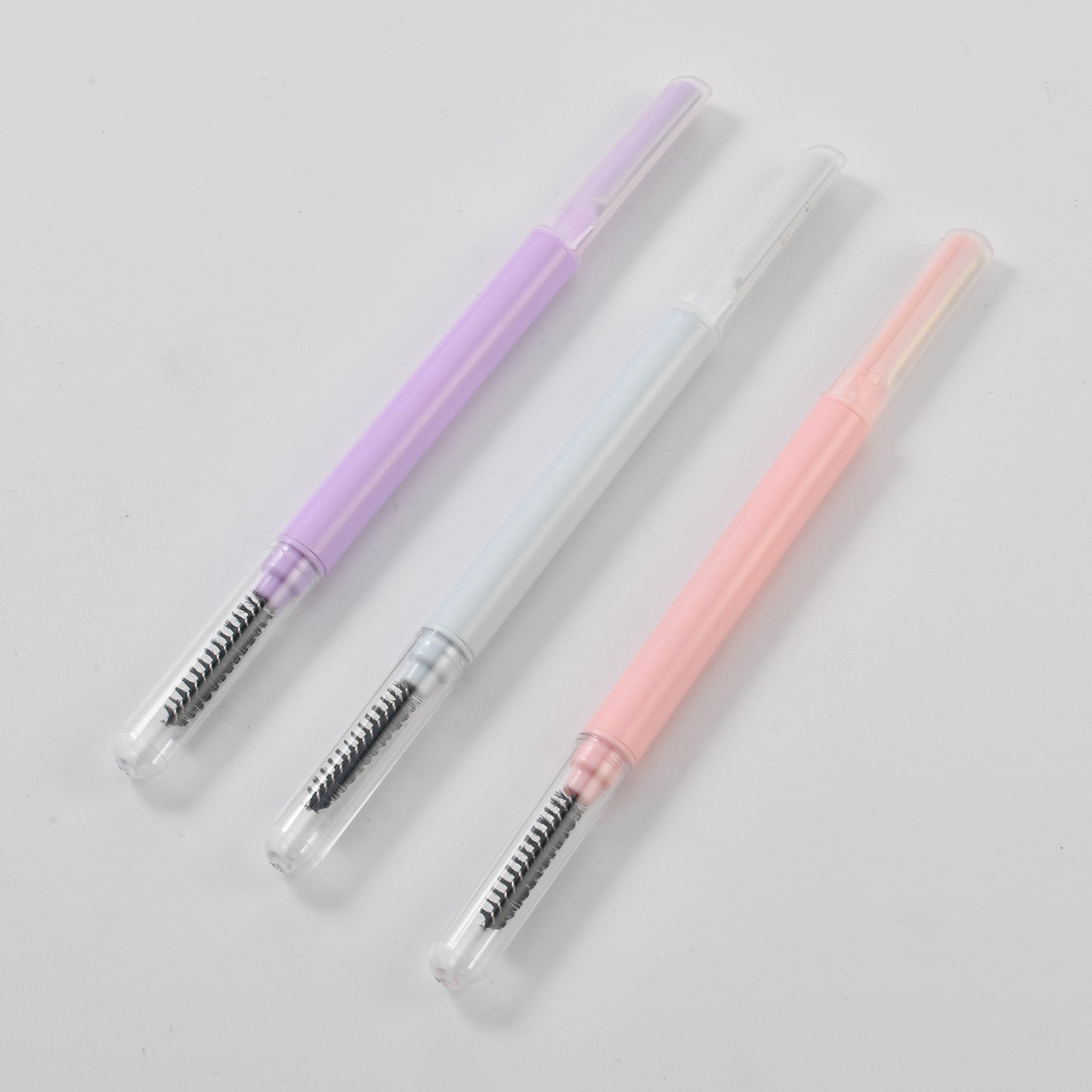 Luomei's new two-ended straight-handled eyelash comb eyebrow trimmer novice with protective cover multi-functional eyelash brush eyebrow trimmer 