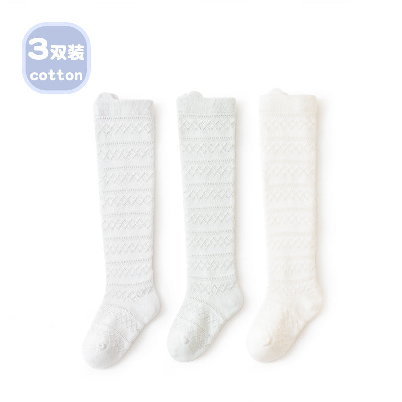 Baby socks summer over-the-knee stockings mesh socks thin anti-mosquito socks type a baby socks newborn loose mouth 