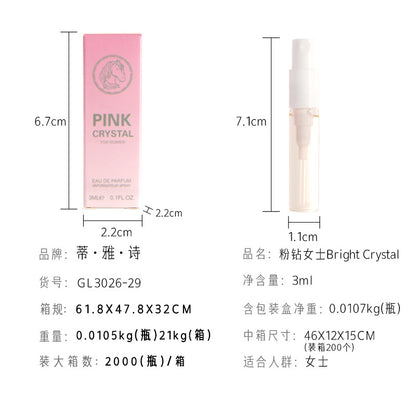 Internet celebrity with the same fragrance 3ml trial perfume women's perfume q version test tube perfume sample wholesale replacement for big-name perfume 