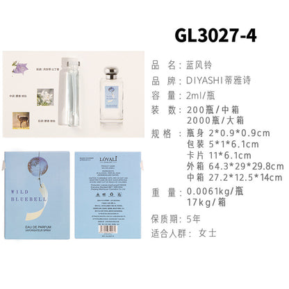 Vietnamese perfume sample Nair perfume women's perfume men's perfume wholesale card perfume q version trial pack 2 