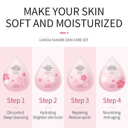 LAIKOU Japanese Sakura 4-pack 2g single-pack skin care product set small package cross-border manufacturer supply 