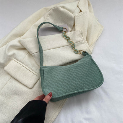 Women's chain splicing small bag women's 2023 spring and summer new foreign-style one-shoulder armpit bag this year's popular women's bag 