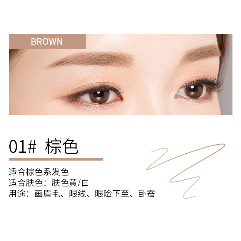 Factory direct sales brown fine liquid water eyebrow pencil for women waterproof, sweat-proof, non-fading, natural and long-lasting water mist eyebrow genuine 