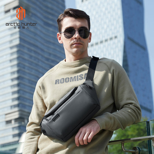 New Messenger Bag Men's European and American Trend Shoulder Bag Source Factory Fashion Waterproof Daily Commuting Chest Bag 