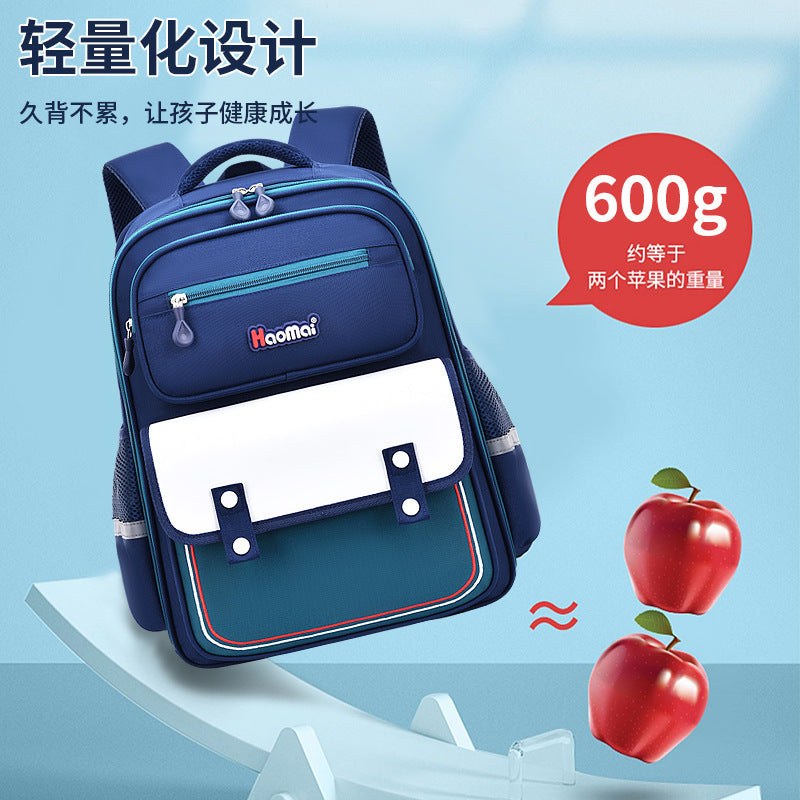 New style primary school students boys and girls large-capacity 1-6 grade schoolbag to reduce the burden waist protection 6-12 years old British backpack 