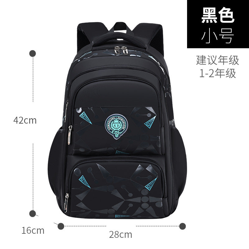 2023 Explosive Style Spine Protector Breathable Printing Waterproof Large Capacity Korean Leisure School Bags for Boys and Children Primary School Students Wholesale 