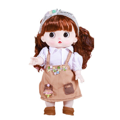 29cm fashion vinyl doll Yade Barbie doll girl birthday gift Maillard style gift box 