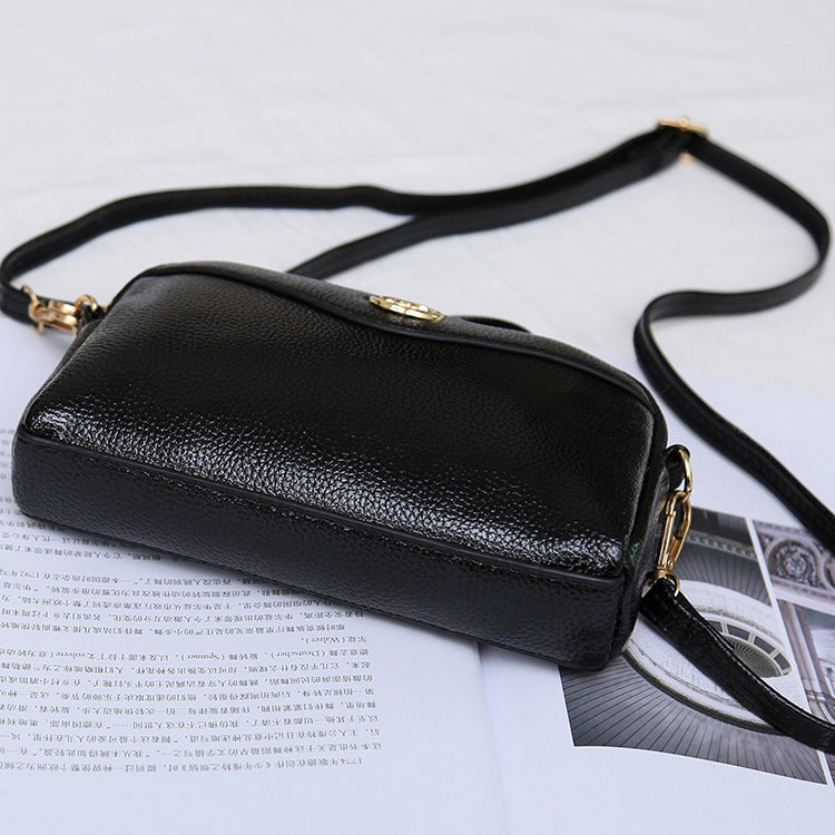 New Ladies Small Bag Korean Mini Messenger Bag Simple Fashion Clutch Shoulder Bag Litchi Pattern Shell Female Bag 