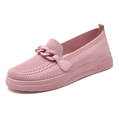 Shoes women's 2023 new foreign trade women's shoes comfortable flying weaving mother shoes slip-on comfortable cross-border women's single shoes