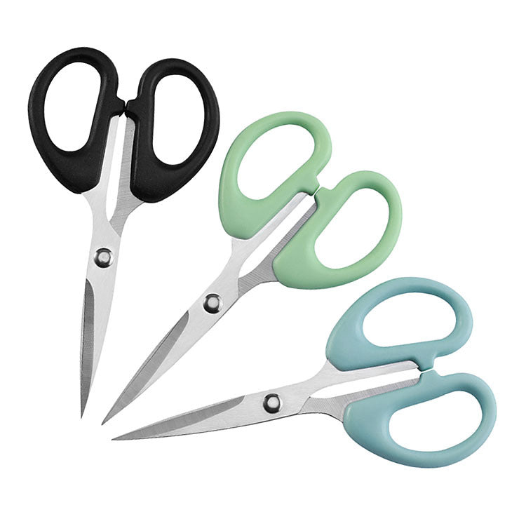 2 yuan store supply card mounted small scissors No. 2 stainless steel household scissors stationery office student scissors handmade scissors