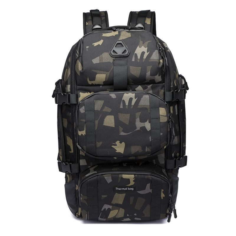 Ozuko large-capacity men's backpack outdoor short-distance travel bag men's tactical camouflage mountaineering large backpack 