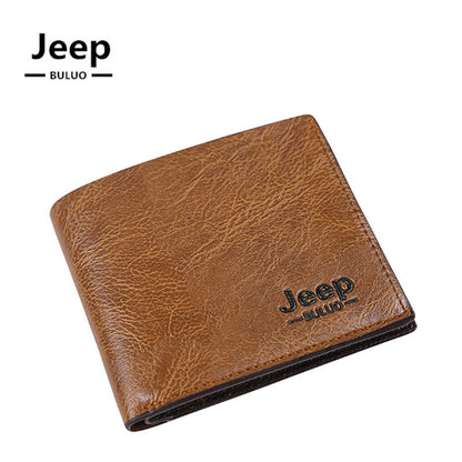 2021 Fashion New Men's Short Wallet Run Jianghu Portable Student Wallet Card Holder Summer Casual Men's Models 