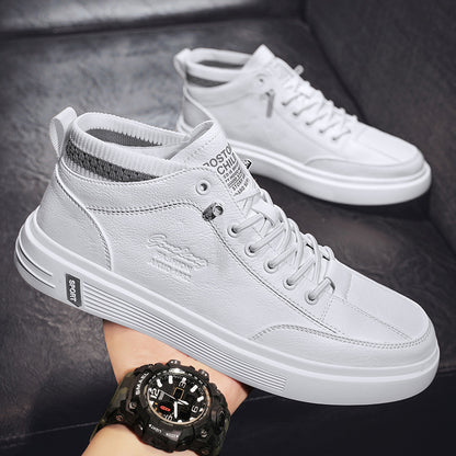 Men's shoes spring 2023 new high-top sports casual board shoes men's trendy shoes all-match trendy summer breathable shoes 