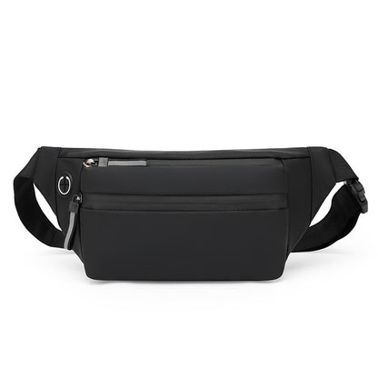 New Men's Casual Shoulder Messenger Bag Outdoor Sports Running Waist Bag Mobile Phone Bag Large Capacity Messenger Chest Bag 