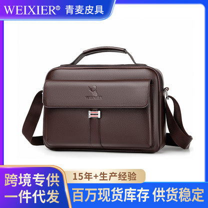 Men's Diagonal Shoulder Bag Casual Bag Large Capacity Men's Small Backpack Business Travel Computer Portable Messenger Bag 