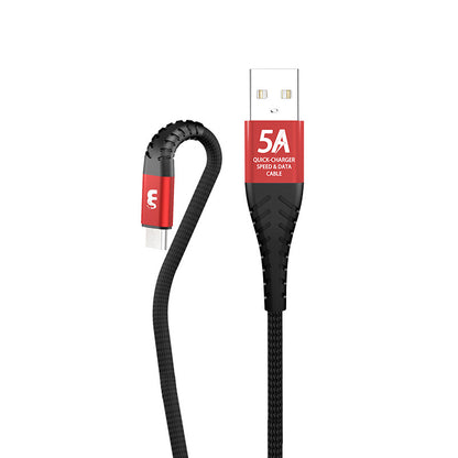 Letang Type-C Android phone 5A super fast charging cable for iPhone13 nylon braided data charging cable