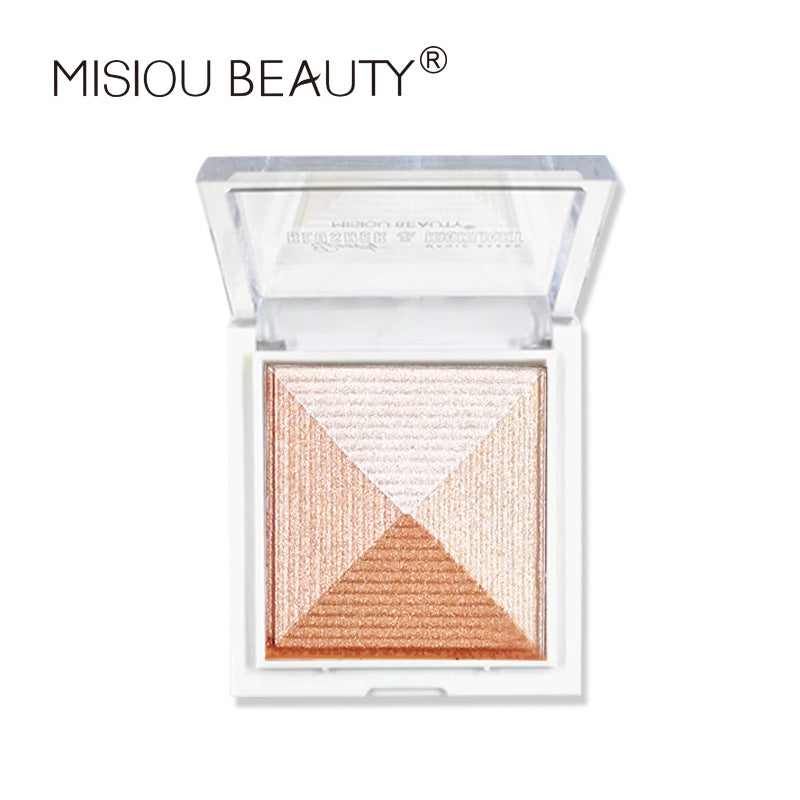 MISIOU BEAUTY cross-border high-gloss blush eyeshadow palette glitter nude makeup brightens and contours three-dimensional high-gloss 