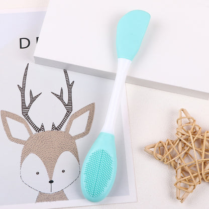 Double-headed silicone mask brush to clean pores, cleansing brush, mud film smearing mask brush, beauty tool manufacturer wholesale 