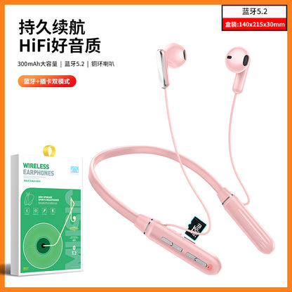 Baitong DPN-02 semi-in-ear Bluetooth headset neck-mounted long battery life sports headset noise-cancelling subwoofer headset