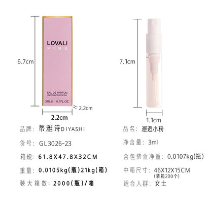 Internet celebrity with the same fragrance 3ml trial perfume women's perfume q version test tube perfume sample wholesale replacement for big-name perfume 