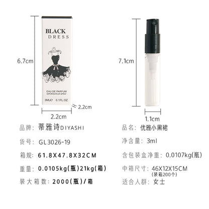 Internet celebrity with the same fragrance 3ml trial perfume women's perfume q version test tube perfume sample wholesale replacement for big-name perfume 