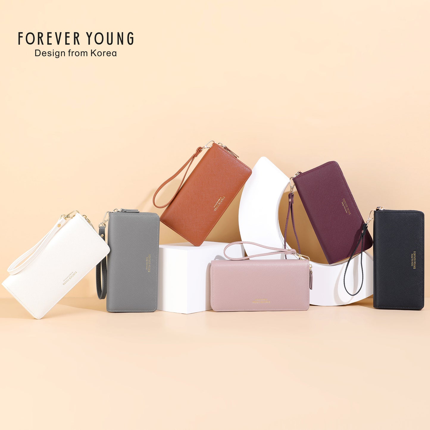 Forever Young Wallet Feminine Clutch Versatile Fashion Long Mobile Phone Wallet Anti-Scratch Wallet 