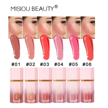 MISIOU BEAUTY နယ်စပ်ဖြတ်ကျော် အလှကုန် အရည် blush eye shadow contouring နေလောင်ခံ အမျိုးသမီး facial rouge watercolor မိတ်ကပ် 