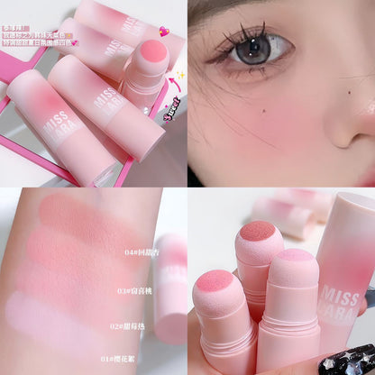 2024 Mirror Stick Blush Stick ပန်းရောင် Vitality Girl Whitening Pure Desire ချစ်စရာ Blush Korean Matte Cheeks 