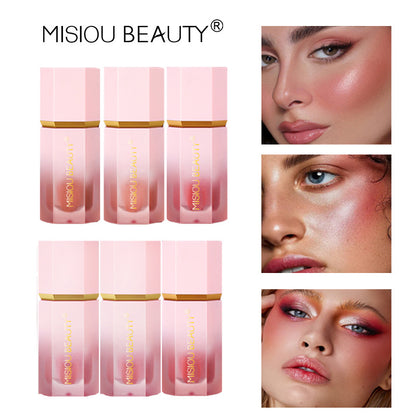 MISIOU BEAUTY နယ်စပ်ဖြတ်ကျော် အလှကုန် အရည် blush eye shadow contouring နေလောင်ခံ အမျိုးသမီး facial rouge watercolor မိတ်ကပ် 