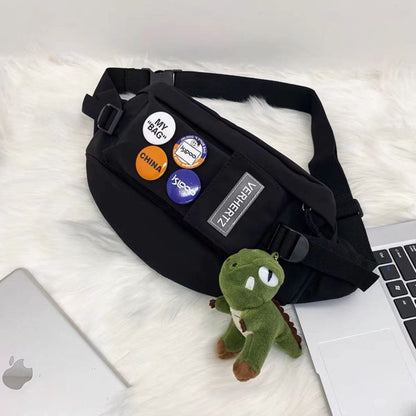 Ins trendy brand chest bag men's casual Japanese one-shoulder small backpack female student trend Messenger bag 2022 new waist bag 